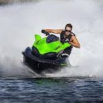 Wyatt riding his new jet ski